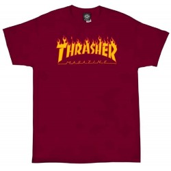 Thrasher Flame Logo Tee Cardinal Red