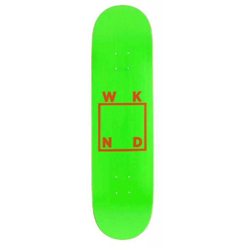 WKND Skateboards Logo Green Orange Deck 8.25