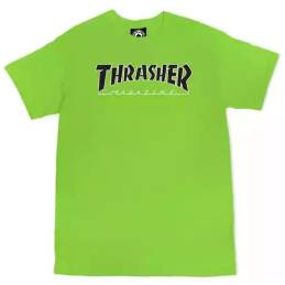Thrasher Outlined Tee Lime Black-1