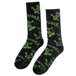 Thrasher Gonz Logo Crew Socks Black Green-1