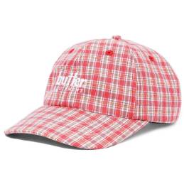 Butter Goods Equipement Plaid 6 Panel Red-1