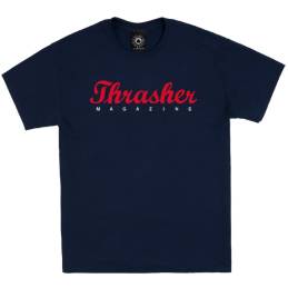 Thrasher Script Tee Navy-1